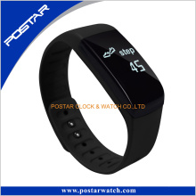Silicone Band Smart Bracelet Watch with Heart Rate